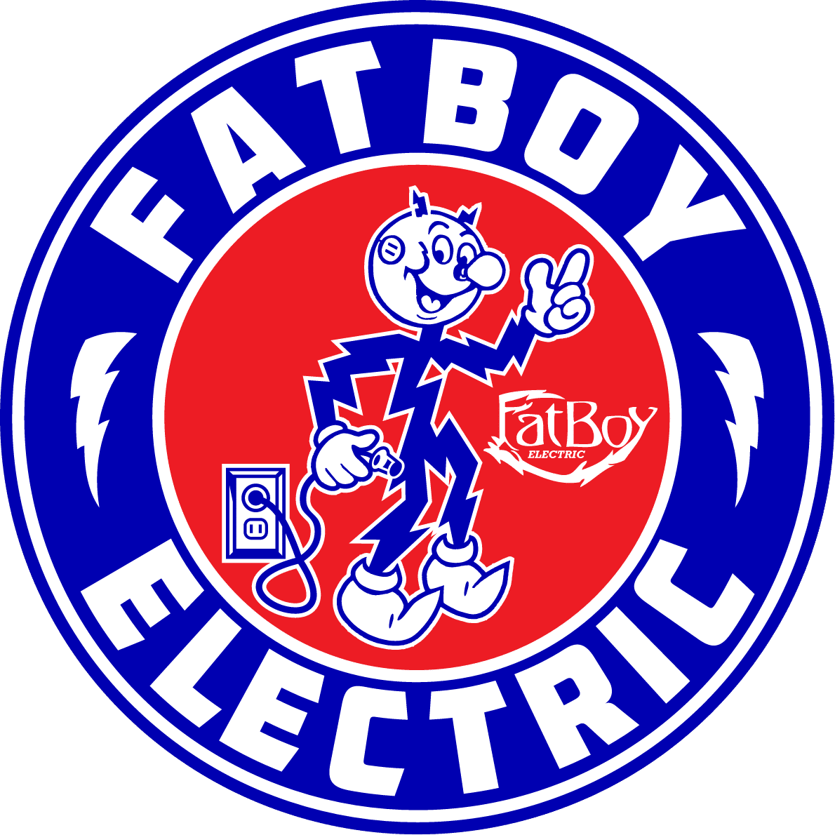 Residential Electrical Services - fatboy electric badge logo fatboy electric badge logo - Residential Electrical Services - FatBoy Electric