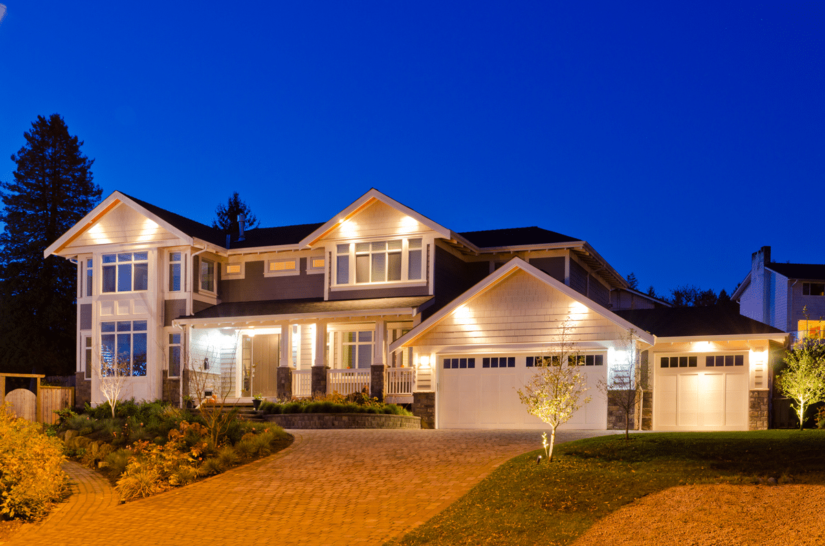 Residential Electrical Services - house with outdoor lighting house with outdoor lighting - Residential Electrical Services - FatBoy Electric